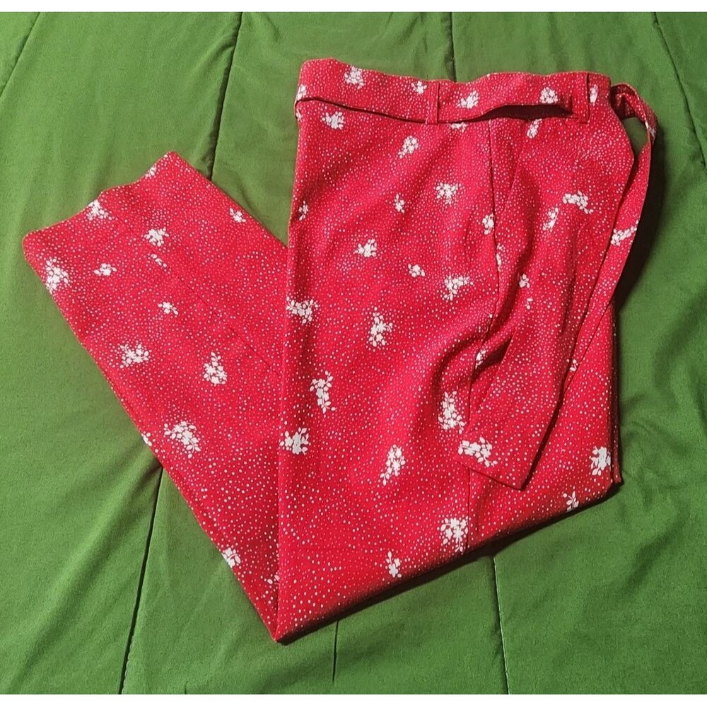 Jules & Leopold Dots and Floral Pull-On Women's Capri Pants Size L